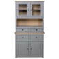 vidaXL Highboard Grau 93x40,5x180 cm Kiefernholz Panama vidaXL Highboard Grau 93x40,5x180 cm Kiefernholz Panama