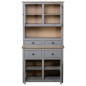 vidaXL Highboard Grau 93x40,5x180 cm Kiefernholz Panama vidaXL Highboard Grau 93x40,5x180 cm Kiefernholz Panama