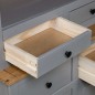 vidaXL Highboard Grau 93x40,5x180 cm Kiefernholz Panama vidaXL Highboard Grau 93x40,5x180 cm Kiefernholz Panama