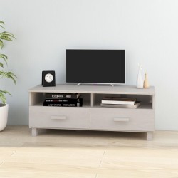 vidaXL TV-Schrank HAMAR Weiß 106x40x40 cm Massivholz Kiefer