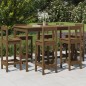 7-tlg. Gartenbar-Set Honigbraun Massivholz Kiefer 7-tlg. Gartenbar-Set Honigbraun Massivholz Kiefer