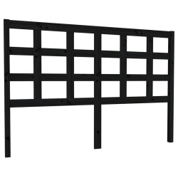 vidaXL Kopfteil Schwarz 145,5x4x100 cm Massivholz Kiefer
