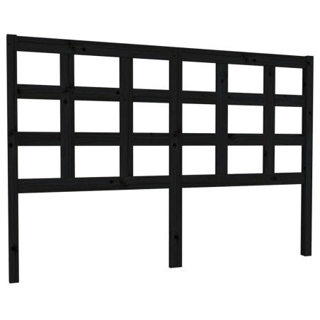 vidaXL Kopfteil Schwarz 145,5x4x100 cm Massivholz Kiefer