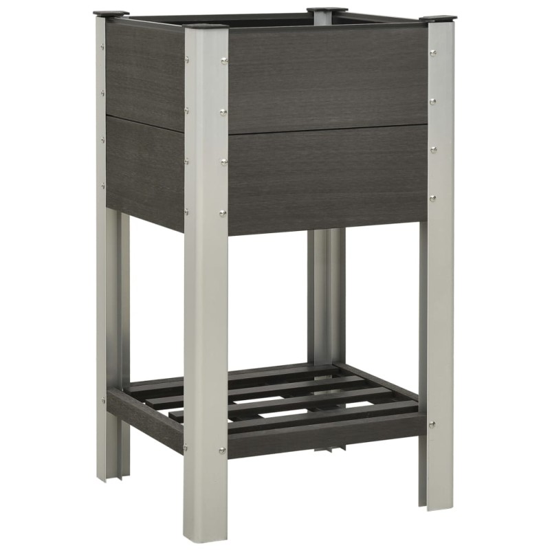 vidaXL Garten-Hochbeet mit Ablage 50x50x90 cm WPC Grau vidaXL Garten-Hochbeet mit Ablage 50x50x90 cm WPC Grau