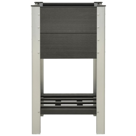 vidaXL Garten-Hochbeet mit Ablage 50x50x90 cm WPC Grau