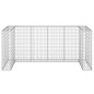 vidaXL Gabionenwand für Mülltonnen Verzinkter Stahl 254x100x110 cm vidaXL Gabionenwand für Mülltonnen Verzinkter Stahl 254x100x110 cm