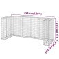 vidaXL Gabionenwand für Mülltonnen Verzinkter Stahl 254x100x110 cm vidaXL Gabionenwand für Mülltonnen Verzinkter Stahl 254x100x110 cm