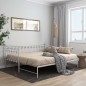 vidaXL Ausziehsofa Bettgestell Weiß Metall 90x200 cm vidaXL Ausziehsofa Bettgestell Weiß Metall 90x200 cm