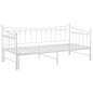 vidaXL Ausziehsofa Bettgestell Weiß Metall 90x200 cm vidaXL Ausziehsofa Bettgestell Weiß Metall 90x200 cm