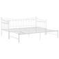 vidaXL Ausziehsofa Bettgestell Weiß Metall 90x200 cm vidaXL Ausziehsofa Bettgestell Weiß Metall 90x200 cm