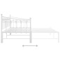 vidaXL Ausziehsofa Bettgestell Weiß Metall 90x200 cm vidaXL Ausziehsofa Bettgestell Weiß Metall 90x200 cm