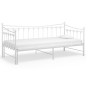 vidaXL Ausziehsofa Bettgestell Weiß Metall 90x200 cm vidaXL Ausziehsofa Bettgestell Weiß Metall 90x200 cm