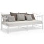 vidaXL Ausziehsofa Bettgestell Weiß Metall 90x200 cm vidaXL Ausziehsofa Bettgestell Weiß Metall 90x200 cm