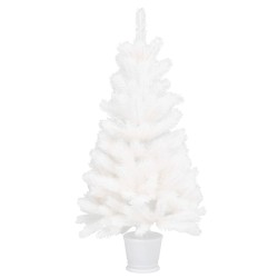 vidaXL Künstlicher Weihnachtsbaum Naturgetreue Nadeln Weiß 90 cm 