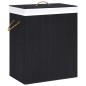 vidaXL Bambus-Wäschekorb mit 1 Fach Schwarz 83 L vidaXL Bambus-Wäschekorb mit 1 Fach Schwarz 83 L