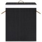vidaXL Bambus-Wäschekorb mit 1 Fach Schwarz 83 L vidaXL Bambus-Wäschekorb mit 1 Fach Schwarz 83 L