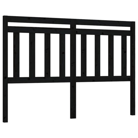 vidaXL Kopfteil Schwarz 146x4x100 cm Massivholz Kiefer