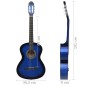 vidaXL Klassikgitarre für Anfänger Blau 4/4 39" Lindenholz vidaXL Klassikgitarre für Anfänger Blau 4/4 39" Lindenholz