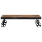 vidaXL Couchtisch mit Rädern 100x60x26 cm Altholz Massiv vidaXL Couchtisch mit Rädern 100x60x26 cm Altholz Massiv