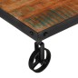 vidaXL Couchtisch mit Rädern 100x60x26 cm Altholz Massiv vidaXL Couchtisch mit Rädern 100x60x26 cm Altholz Massiv