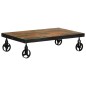 vidaXL Couchtisch mit Rädern 100x60x26 cm Altholz Massiv vidaXL Couchtisch mit Rädern 100x60x26 cm Altholz Massiv