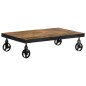 vidaXL Couchtisch mit Rädern 100x60x26 cm Altholz Massiv vidaXL Couchtisch mit Rädern 100x60x26 cm Altholz Massiv