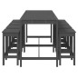 9-tlg. Gartenbar-Set Grau Massivholz Kiefer 9-tlg. Gartenbar-Set Grau Massivholz Kiefer