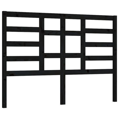 vidaXL Bett-Kopfteil Schwarz 146x4x104 cm Massivholz Kiefer