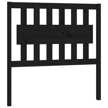 vidaXL Kopfteil Schwarz 95,5x4x100 cm Massivholz Kiefer