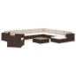 vidaXL 12-tlg. Garten-Lounge-Set mit Auflagen Poly Rattan Braun vidaXL 12-tlg. Garten-Lounge-Set mit Auflagen Poly Rattan Braun