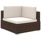 vidaXL 12-tlg. Garten-Lounge-Set mit Auflagen Poly Rattan Braun vidaXL 12-tlg. Garten-Lounge-Set mit Auflagen Poly Rattan Braun