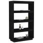 vidaXL Bücherregal/Raumteiler Schwarz 80x35x135 cm Massivholz Kiefer vidaXL Bücherregal/Raumteiler Schwarz 80x35x135 cm Massivholz Kiefer