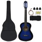 vidaXL 8-tlg. Klassikgitarren-Set für Anfänger Blau 1/2 34" vidaXL 8-tlg. Klassikgitarren-Set für Anfänger Blau 1/2 34"