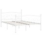 vidaXL Bettgestell mit Lattenrost Weiß Metall 140 × 200 cm vidaXL Bettgestell mit Lattenrost Weiß Metall 140 × 200 cm