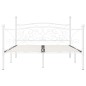 vidaXL Bettgestell mit Lattenrost Weiß Metall 140 × 200 cm vidaXL Bettgestell mit Lattenrost Weiß Metall 140 × 200 cm