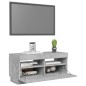 vidaXL TV-Schrank mit LED-Beleuchtung Betongrau 80x35x40 cm vidaXL TV-Schrank mit LED-Beleuchtung Betongrau 80x35x40 cm