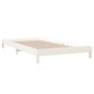 vidaXL Stapelbett Weiß 80x200 cm Massivholz Kiefer vidaXL Stapelbett Weiß 80x200 cm Massivholz Kiefer