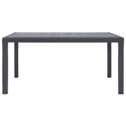 vidaXL Gartentisch Braun 150 x 90 x 72 cm Kunststoff Rattan-Optik