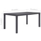 vidaXL Gartentisch Braun 150 x 90 x 72 cm Kunststoff Rattan-Optik vidaXL Gartentisch Braun 150 x 90 x 72 cm Kunststoff Rattan-Optik