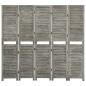 vidaXL 5-tlg. Raumteiler Grau 179x166 cm Massivholz vidaXL 5-tlg. Raumteiler Grau 179x166 cm Massivholz