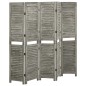 vidaXL 5-tlg. Raumteiler Grau 179x166 cm Massivholz vidaXL 5-tlg. Raumteiler Grau 179x166 cm Massivholz
