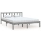 vidaXL Massivholzbett Grau Kiefer 140x190 cm vidaXL Massivholzbett Grau Kiefer 140x190 cm