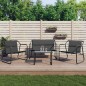 vidaXL 4-tlg. Garten-Lounge-Set mit Kissen Anthrazit Stahl vidaXL 4-tlg. Garten-Lounge-Set mit Kissen Anthrazit Stahl