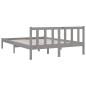 vidaXL Massivholzbett Grau Kiefer 140x190 cm vidaXL Massivholzbett Grau Kiefer 140x190 cm