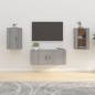 vidaXL TV-Wandschränke 2 Stk. Grau Sonoma 40x34,5x60 cm vidaXL TV-Wandschränke 2 Stk. Grau Sonoma 40x34,5x60 cm