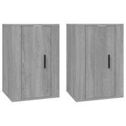 vidaXL TV-Wandschränke 2 Stk. Grau Sonoma 40x34,5x60 cm