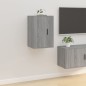vidaXL TV-Wandschränke 2 Stk. Grau Sonoma 40x34,5x60 cm vidaXL TV-Wandschränke 2 Stk. Grau Sonoma 40x34,5x60 cm