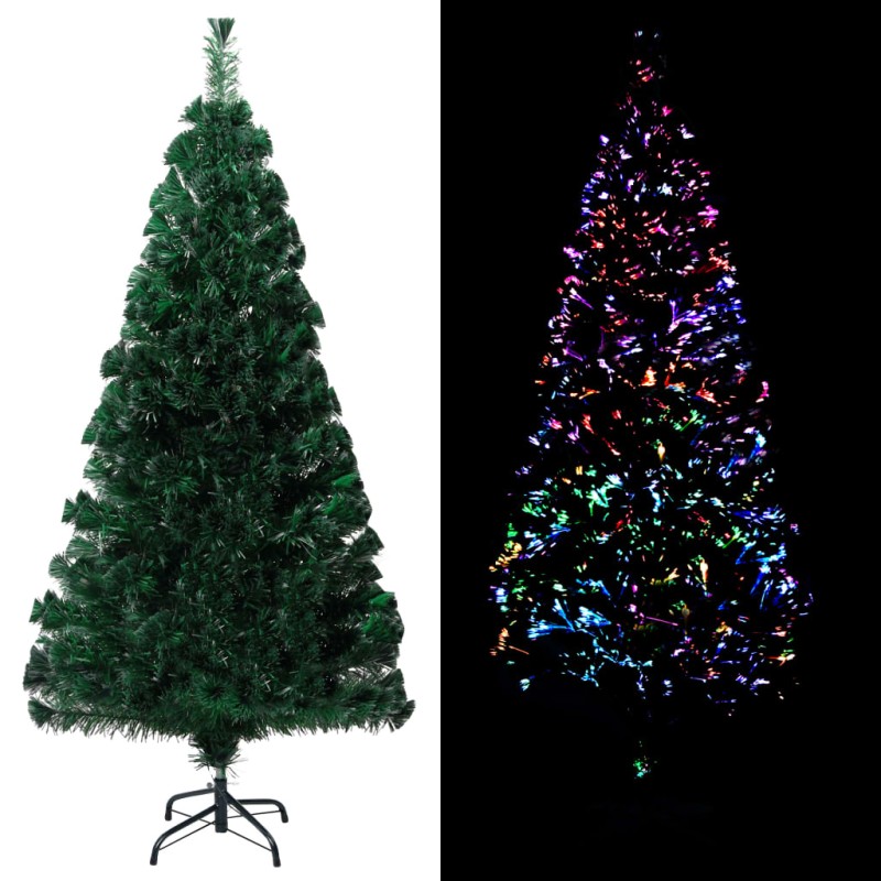 vidaXL Künstlicher Weihnachtsbaum mit Ständer Grün 120 cm Fiberoptik vidaXL Künstlicher Weihnachtsbaum mit Ständer Grün 120 cm Fiberoptik