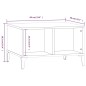 vidaXL Couchtisch Schwarz 60x50x36,5 cm Holzwerkstoff vidaXL Couchtisch Schwarz 60x50x36,5 cm Holzwerkstoff