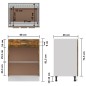 vidaXL Unterschrank mit Schublade Räuchereiche 60x46x81,5 cm vidaXL Unterschrank mit Schublade Räuchereiche 60x46x81,5 cm